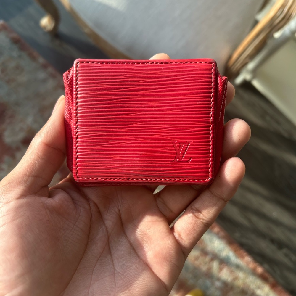 Red Louis Vuitton Card Holder